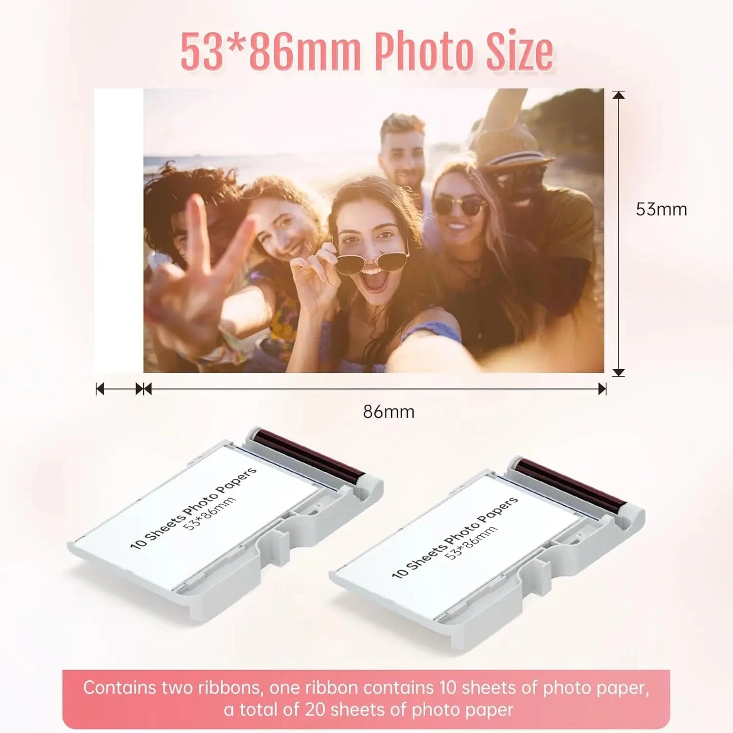 HPRT CP2100 Mini Photo Printer Portable Mini Color HD, Bluetooth Wireless Connection, Travel photo printer,permanent retention