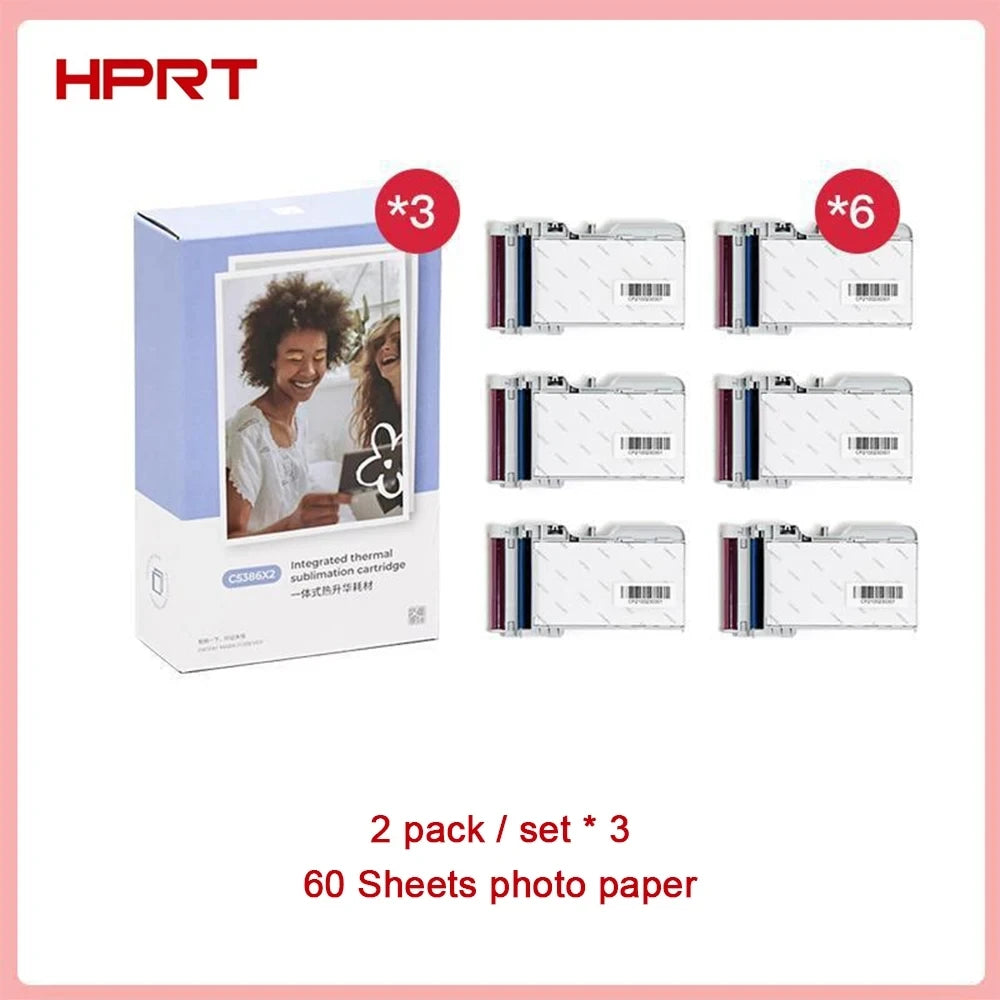 HPRT CP2100 Mini Photo Printer Portable Mini Color HD, Bluetooth Wireless Connection, Travel photo printer,permanent retention